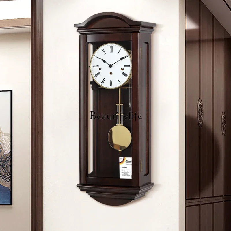 mechanical pendulum clock living room home retro nostalgic solid wood music wall clock
mechanical pendulum clock living room home retro nostalgic solid wood music wall clock