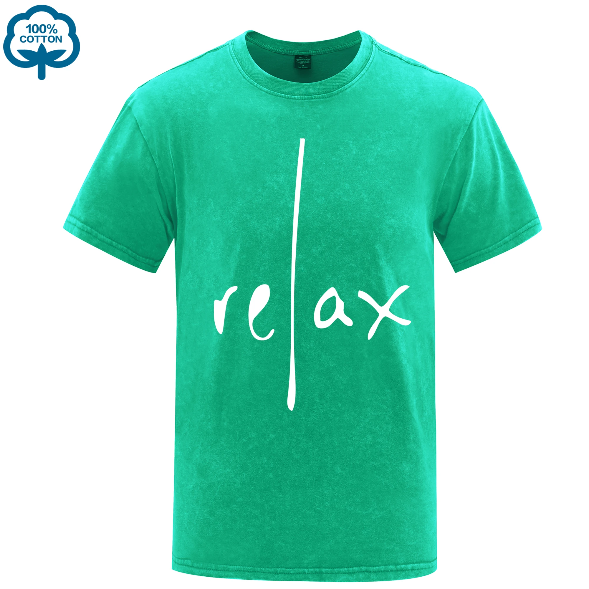 Мужские потертые футболки Relax Creative Art с буквенным узором, универсальная футболка в стиле хип-хоп, свободная хлопковая одежда с круглым вырезом и коротким рукавом
Мужские потертые футболки Relax Creative Art с буквенным узором, универсальная футболка в стиле хип-хоп, свободная хлопковая одежда с круглым вырезом и коротким рукавом