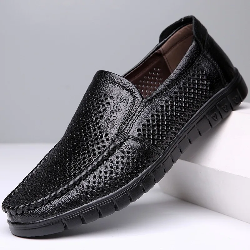 Men Loafers Summer Hollow Breathable Casual Sandals Fashion Leather Shoes Soft Soled Comfort Driving Shoes for Men Slip-On Flats
Men Loafers Summer Hollow Breathable Casual Sandals Fashion Leather Shoes Soft Soled Comfort Driving Shoes for Men Slip-On Flats