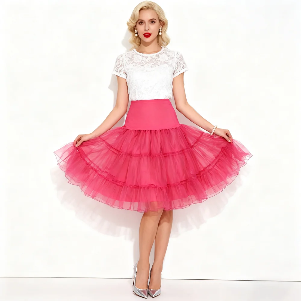 PESENAR 1950s Style Fuchsia Tulle Petticoat Crinoline Skirt for Retro Vintage Costume Party Accessory
PESENAR 1950s Style Fuchsia Tulle Petticoat Crinoline Skirt for Retro Vintage Costume Party Accessory