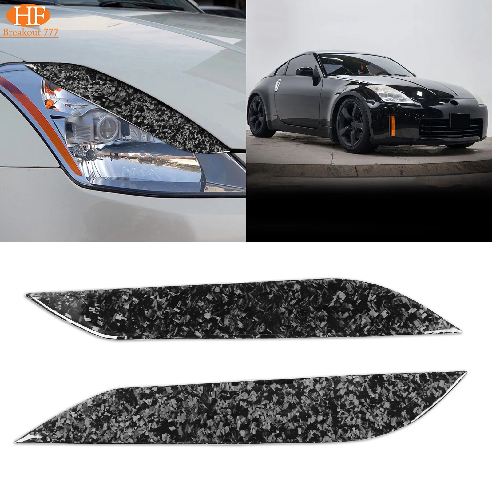Forged Carbon Fiber headlight lamp eyebrow cover Trim For Nissan 350Z 2006-2009 2007 2008
Forged Carbon Fiber headlight lamp eyebrow cover Trim For Nissan 350Z 2006-2009 2007 2008