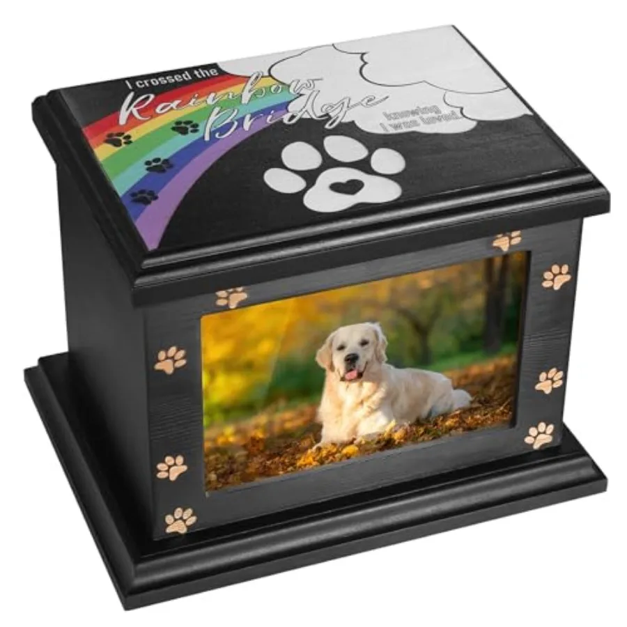 Pet Memorial Urns for Dogs or Cats Ashes, Large Wooden Funeral Pets Memorial Urns with Photo Frame, Cremation Urns Keepsake Mem
Pet Memorial Urns for Dogs or Cats Ashes, Large Wooden Funeral Pets Memorial Urns with Photo Frame, Cremation Urns Keepsake Mem