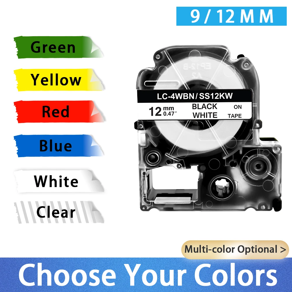 10 шт. SS12KW наклейка для этикеток, совместимая лента Epson 12 мм LK-4WBN SS12KW черный на белом для принтера Epson Label Works LW-300 LW-400
10 шт. SS12KW наклейка для этикеток, совместимая лента Epson 12 мм LK-4WBN SS12KW черный на белом для принтера Epson Label Works LW-300 LW-400