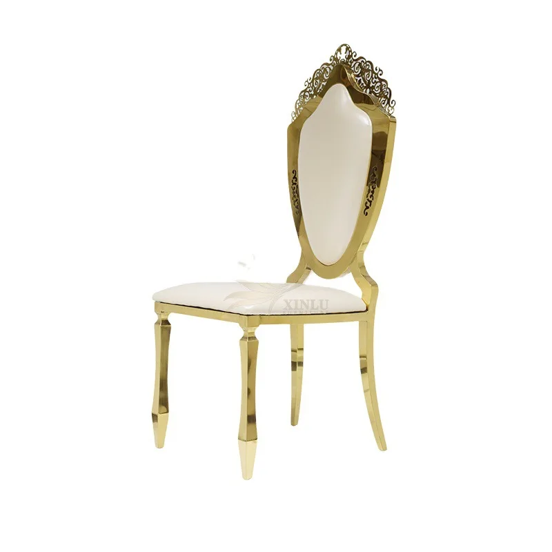 French gold leather dining chair lightweight luxury modern stainless steel, suitable for families and hotel living and dining ro 
French gold leather dining chair lightweight luxury modern stainless steel, suitable for families and hotel living and dining ro