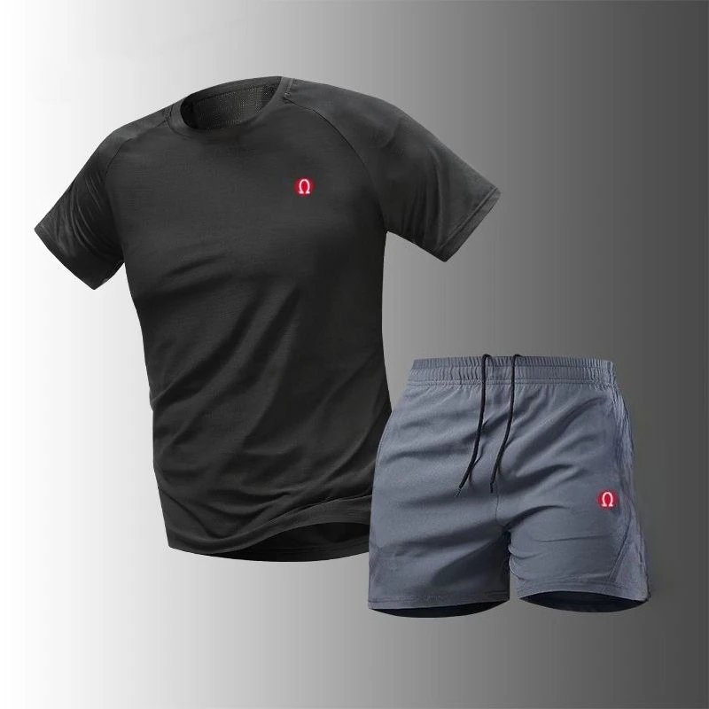 Быстросохнущий спортивный костюм, мужские эластичные дышащие шорты для бега с короткими рукавами, оборудование для фитнеса, баскетбола, тренировочные шорты, комплект из двух предметов
Быстросохнущий спортивный костюм, мужские эластичные дышащие шорты для бега с короткими рукавами, оборудование для фитнеса, баскетбола, тренировочные шорты, комплект из двух предметов