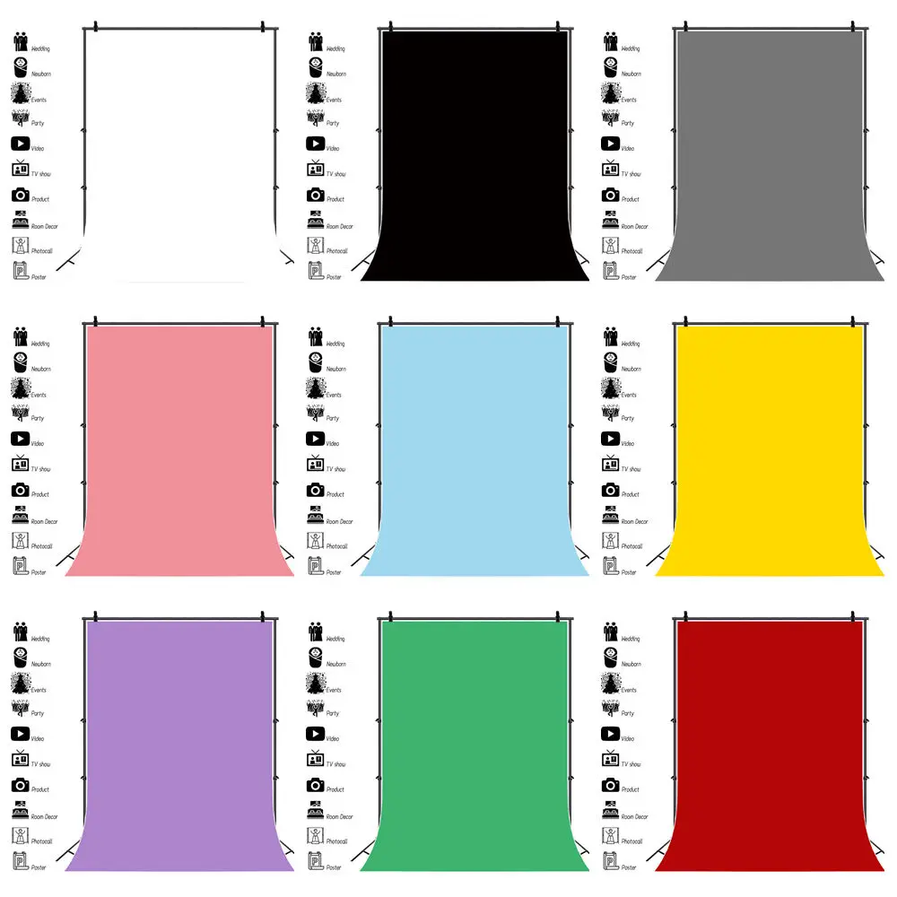 Black White Solid Color Photography Backdrop for Kids Newborn Art Adult Portrait Birthday Wedding Photo Background Photo Studio
Black White Solid Color Photography Backdrop for Kids Newborn Art Adult Portrait Birthday Wedding Photo Background Photo Studio