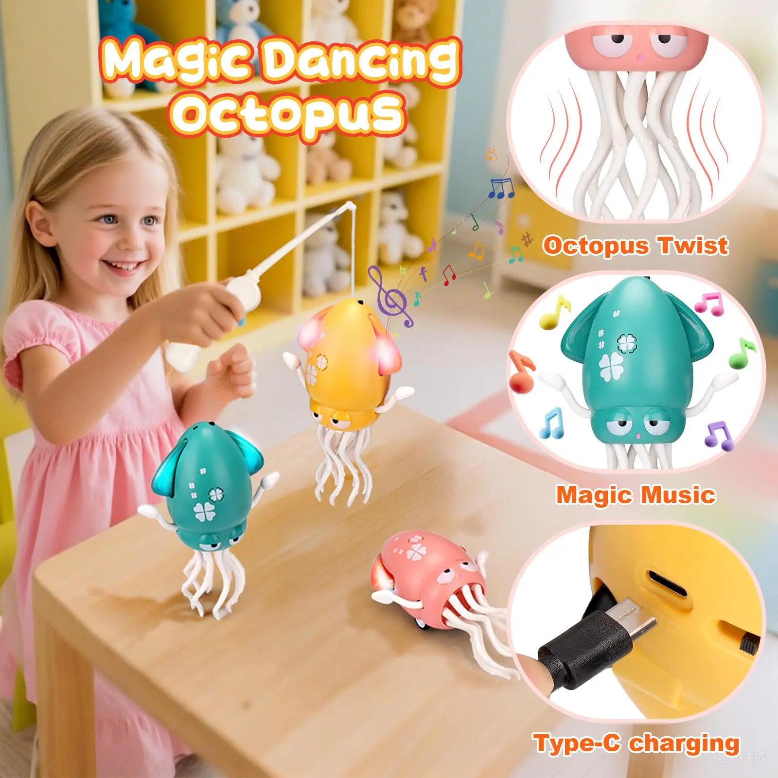 1 piece/set of Multi-color Educational and Fun Electric Octopus Toys Birthday Gift for 3-6Years
1 piece/set of Multi-color Educational and Fun Electric Octopus Toys Birthday Gift for 3-6Years