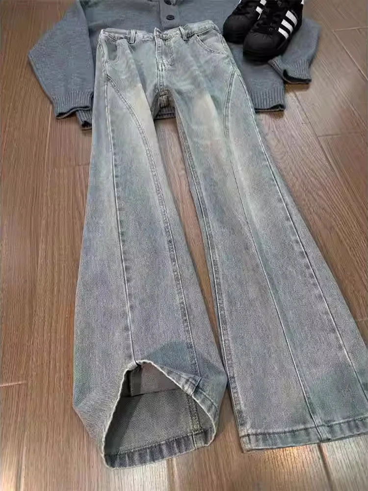 American Retro Blue Diagonal Cut Men's Jeans Cleanfit High Street Micro Flared Straight Leg Slimming Casual Long Trousers
American Retro Blue Diagonal Cut Men's Jeans Cleanfit High Street Micro Flared Straight Leg Slimming Casual Long Trousers