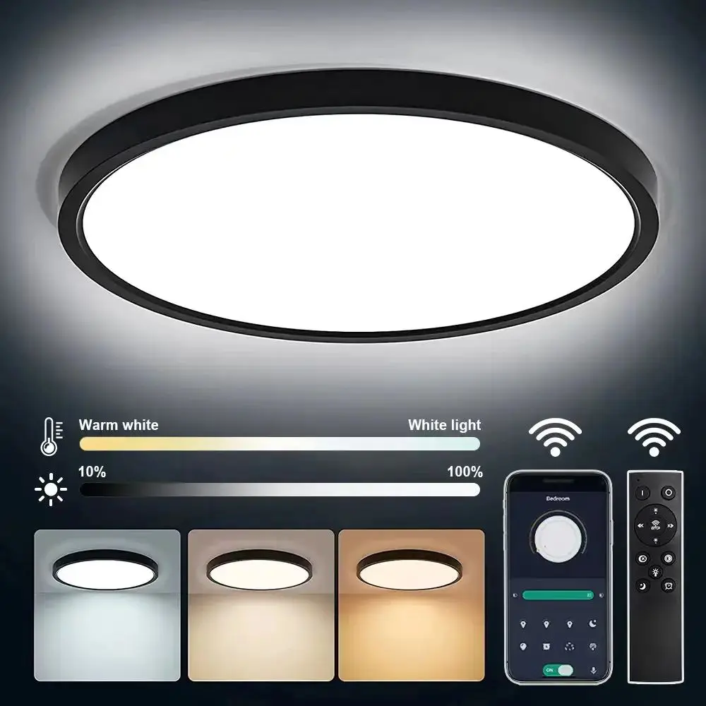 LED Flush Mount Ceiling Light Fixture Dimmable Circular Ultrathin Ceiling Decorative Lamps for Home Living Room Bedroom Kitchen
LED Flush Mount Ceiling Light Fixture Dimmable Circular Ultrathin Ceiling Decorative Lamps for Home Living Room Bedroom Kitchen