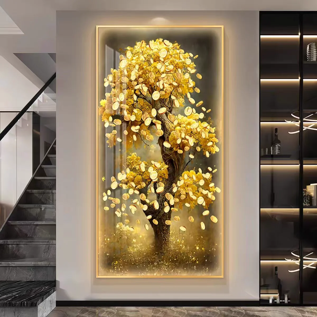 LED Light Porch Decoration Painting Modern Living Room Dining Room Rich Tree Crystal Porcelain Wall Art Border Painting
LED Light Porch Decoration Painting Modern Living Room Dining Room Rich Tree Crystal Porcelain Wall Art Border Painting
