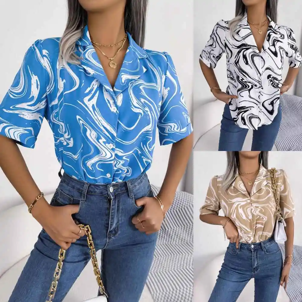 Women's Suit Collar ort Sve irt Loose Fit Polyester Fiber Printed Casual irt European Sle Spring Summer Autumn
Women's Suit Collar ort Sve irt Loose Fit Polyester Fiber Printed Casual irt European Sle Spring Summer Autumn