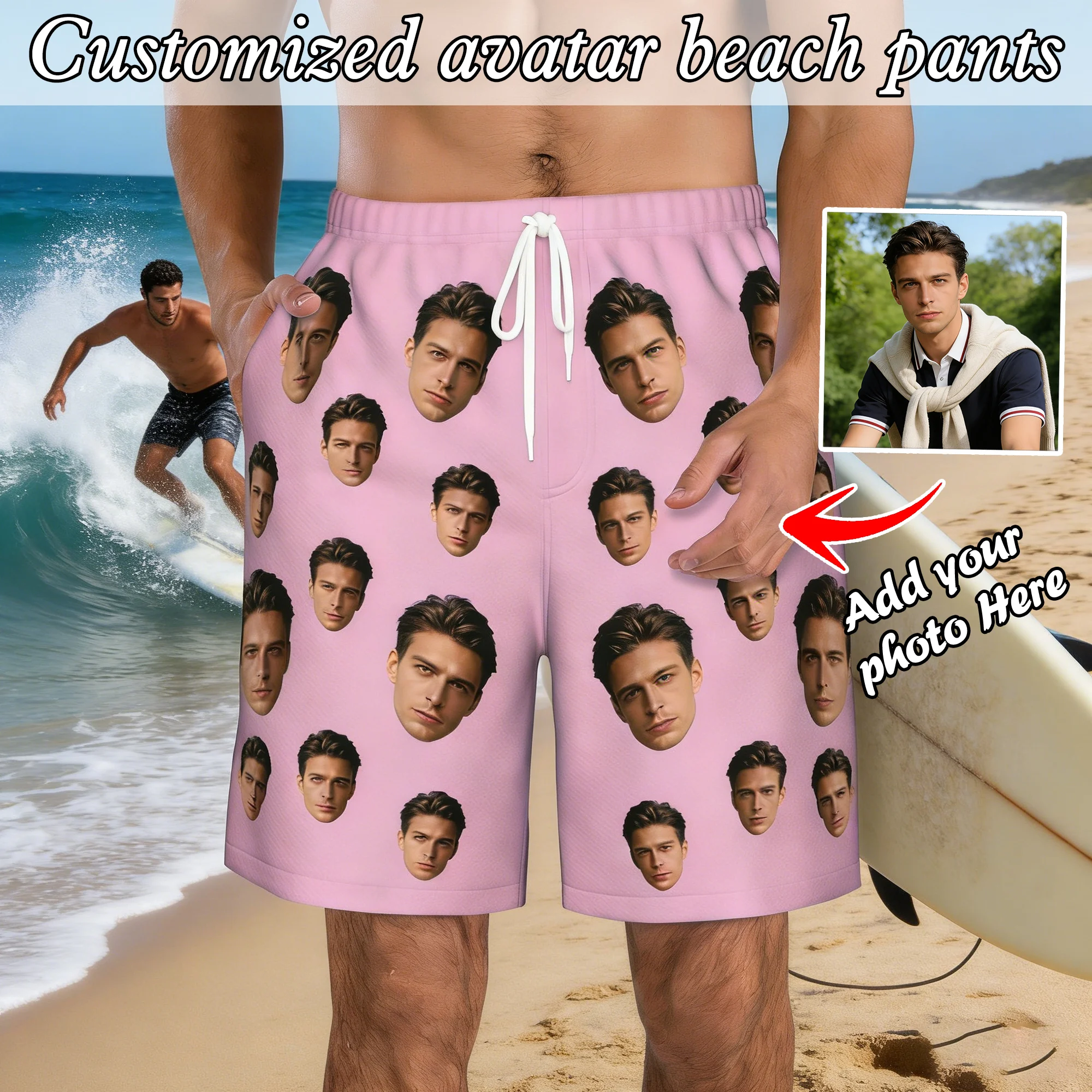 Customized face shaped men's shorts Hawaiian beach shorts 3D printed suitable for both men and women gym exercise board shorts i
Customized face shaped men's shorts Hawaiian beach shorts 3D printed suitable for both men and women gym exercise board shorts i