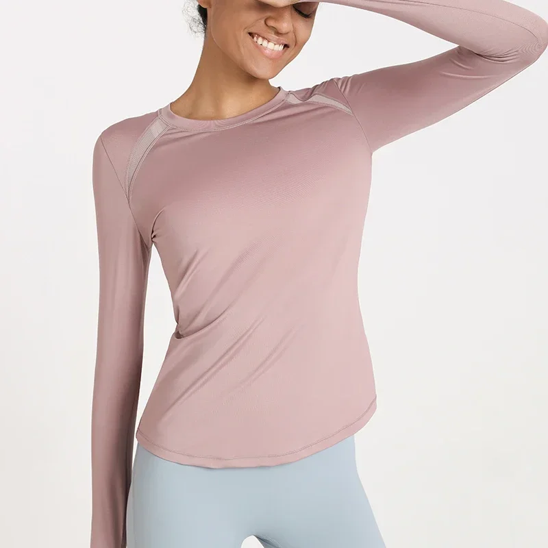 Yoga Blouse Naked Feel Gym Fitness Women Long Sleeve Shirt Quick Dry Mesh Patchwork Breathable Slim Sport Top
Yoga Blouse Naked Feel Gym Fitness Women Long Sleeve Shirt Quick Dry Mesh Patchwork Breathable Slim Sport Top