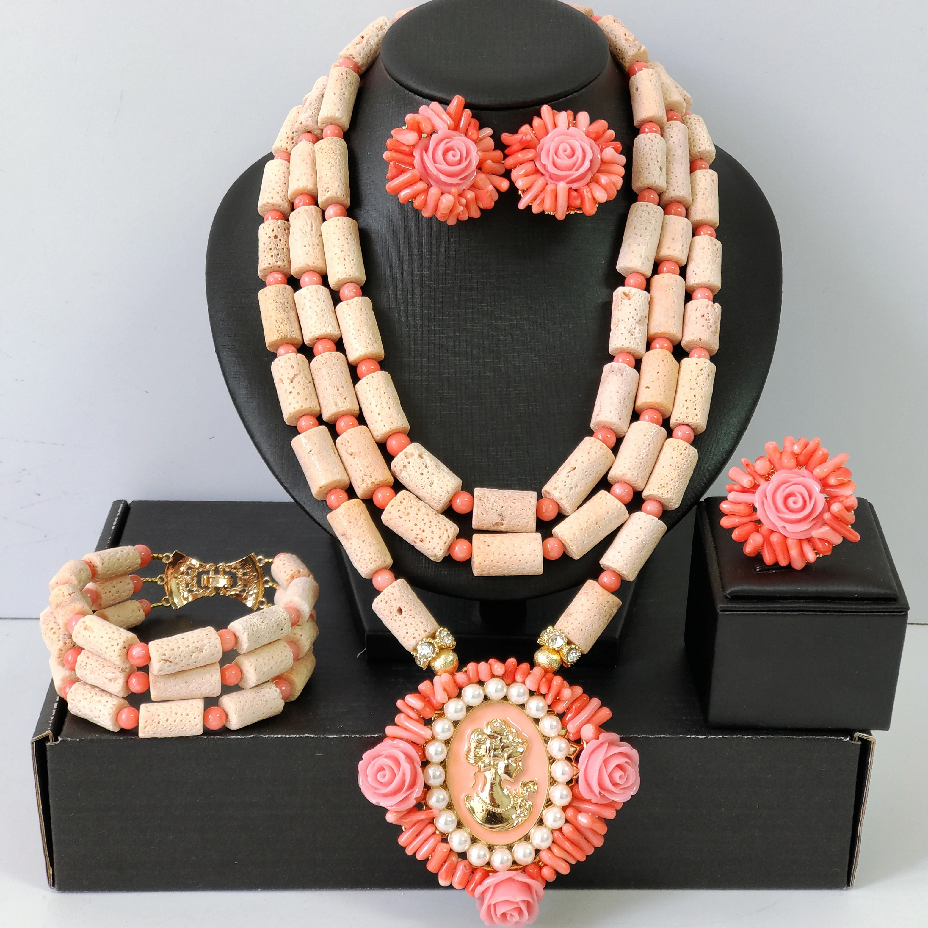 Nigerian Wedding African Coral Beads Jewelry Sets Pink
Nigerian Wedding African Coral Beads Jewelry Sets Pink