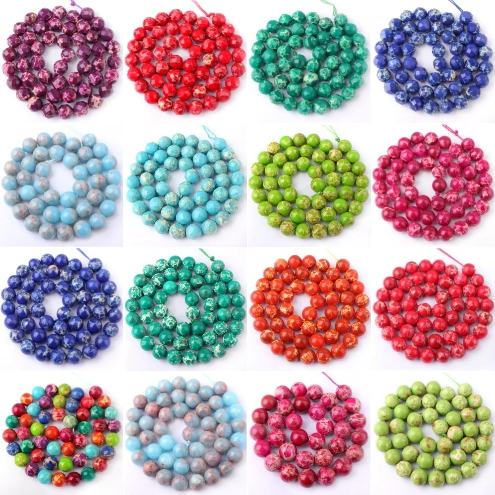 6/8/10mm Round Smooth Faceted Frost Sea Sediment Imperial Jasper Stone Beads 15 inch for DIY Necklace Bracelet Jewelry Making
6/8/10mm Round Smooth Faceted Frost Sea Sediment Imperial Jasper Stone Beads 15 inch for DIY Necklace Bracelet Jewelry Making