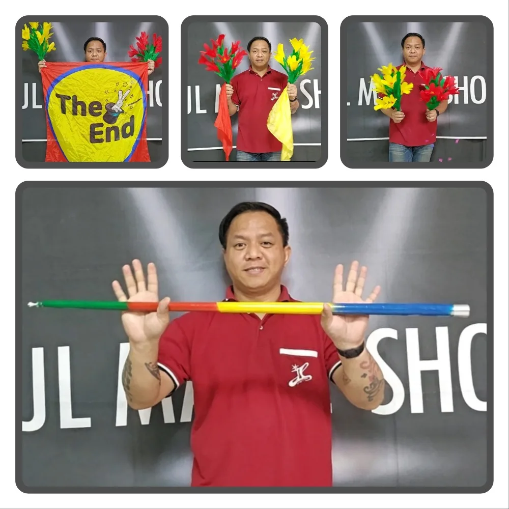 Cane Into Two Flower (red&yellow) Stage Magic Tricks Bunch Metal Wand To Flowers Magie Professional Magicians Magia Show Toys
Cane Into Two Flower (red&yellow) Stage Magic Tricks Bunch Metal Wand To Flowers Magie Professional Magicians Magia Show Toys