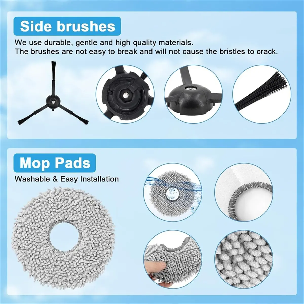 Replacement Parts for Q , Q Vacuum Cleaner, Accessories Kit Main Brushes,Hepa Filters,Side Brushes
Replacement Parts for Q , Q Vacuum Cleaner, Accessories Kit Main Brushes,Hepa Filters,Side Brushes