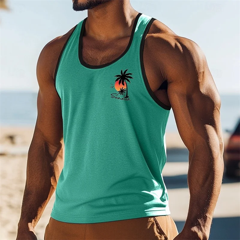 Fashion Hawaiian Solid Color Simple Men Tank Top Print Coconut Graphic Casual Funny Basketball Vest Summer Street Classic Tee
Fashion Hawaiian Solid Color Simple Men Tank Top Print Coconut Graphic Casual Funny Basketball Vest Summer Street Classic Tee