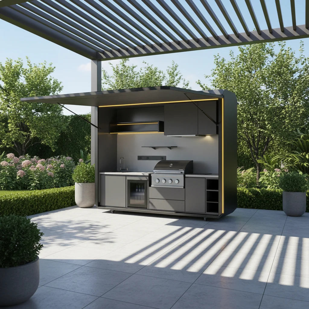Premium Outdoor BBQ Pods All in One Kitchen Station Luxury Garden Backyard Grill Island with Roof Customized Outdoor BBQ Kitchen
Premium Outdoor BBQ Pods All in One Kitchen Station Luxury Garden Backyard Grill Island with Roof Customized Outdoor BBQ Kitchen
