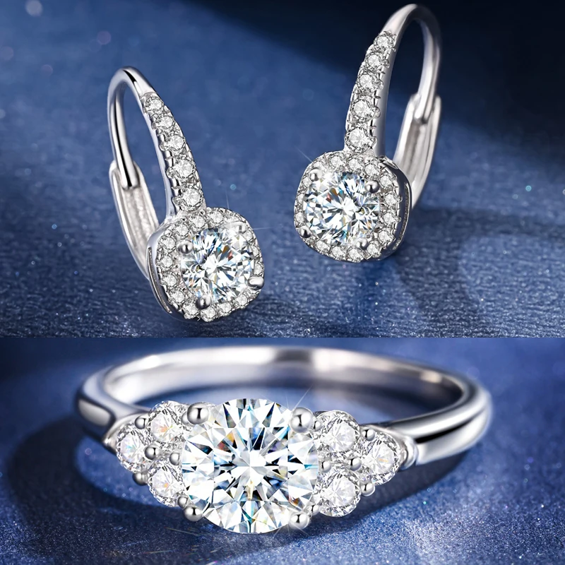 Классические роскошные серьги-кольца из муассанита, 100% стерлинговое серебро 925 пробы, кольцо с лабораторным бриллиантом, серьги, комплект для женщин, комплект свадебных украшений
Классические роскошные серьги-кольца из муассанита, 100% стерлинговое серебро 925 пробы, кольцо с лабораторным бриллиантом, серьги, комплект для женщин, комплект свадебных украшений