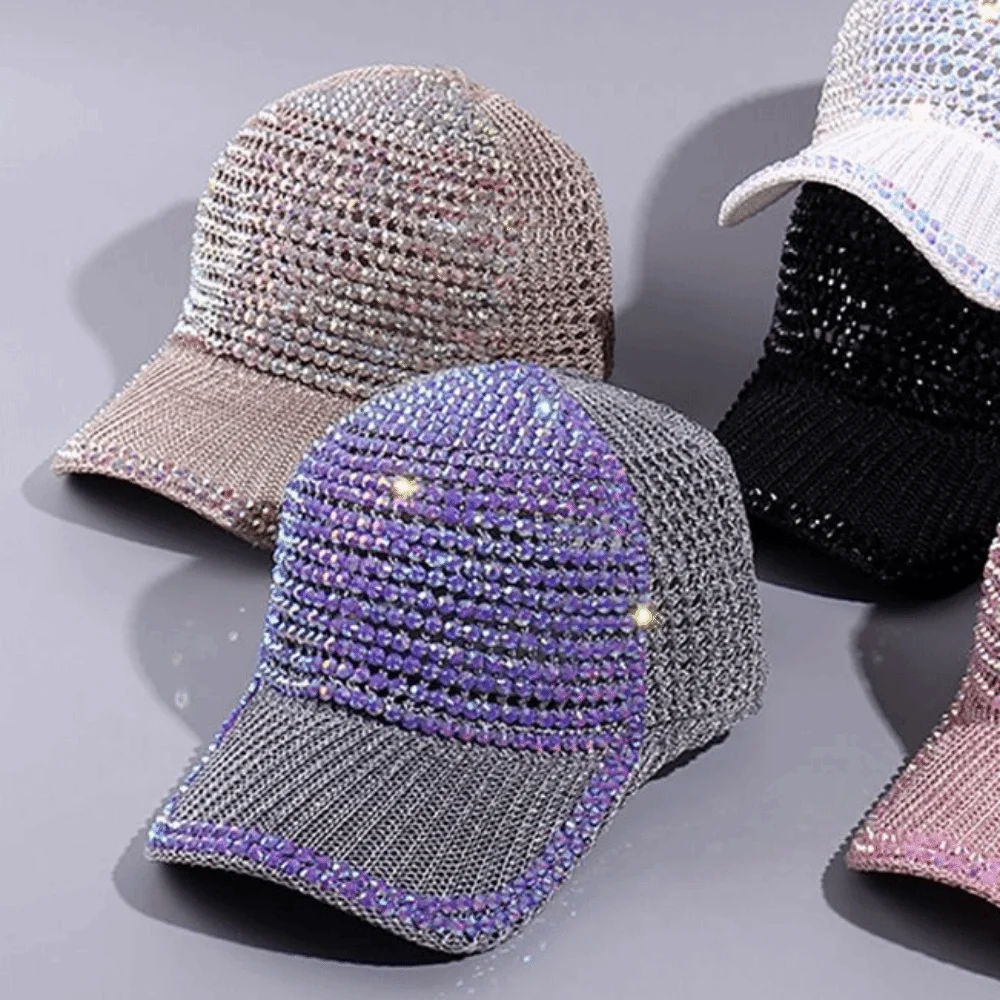 Mesh Rhinestone Baseball Cap Lightweight Breathable Rhinestone Visor Hats Adjustable Sun Protection Duck Tongue Hat Travel Use
Mesh Rhinestone Baseball Cap Lightweight Breathable Rhinestone Visor Hats Adjustable Sun Protection Duck Tongue Hat Travel Use