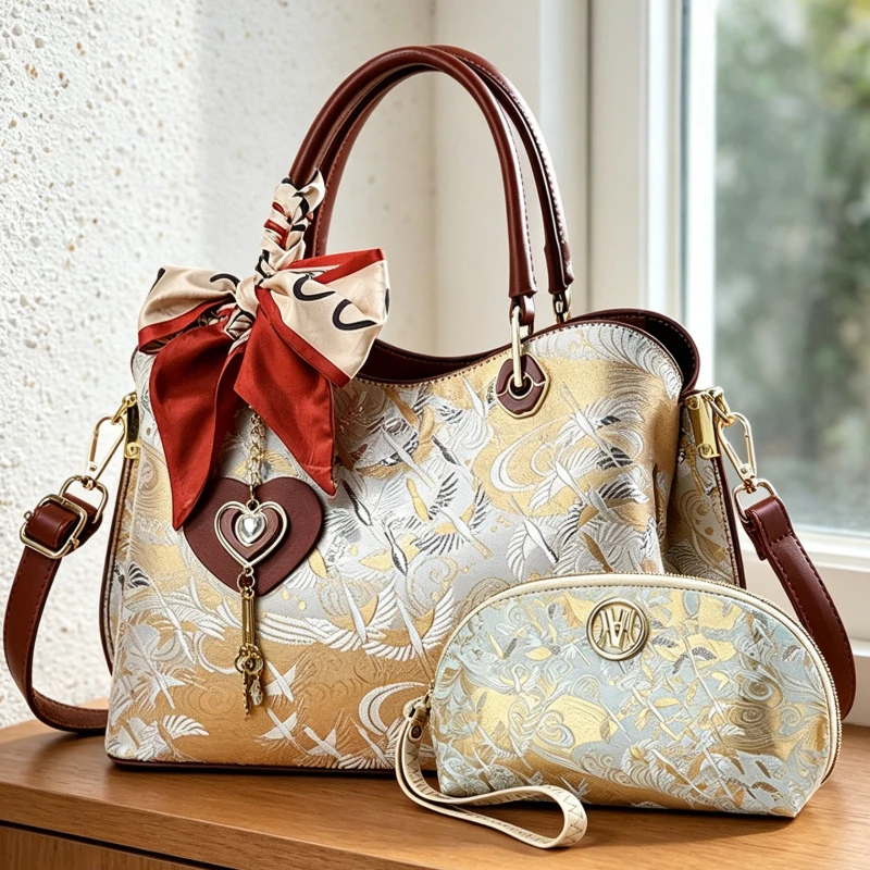 Light Luxury Chinese Style Women's Handbag, 2-Piece Women's Bag Set with Crane Pattern, High-End Designer Brand Women's Bags
Light Luxury Chinese Style Women's Handbag, 2-Piece Women's Bag Set with Crane Pattern, High-End Designer Brand Women's Bags