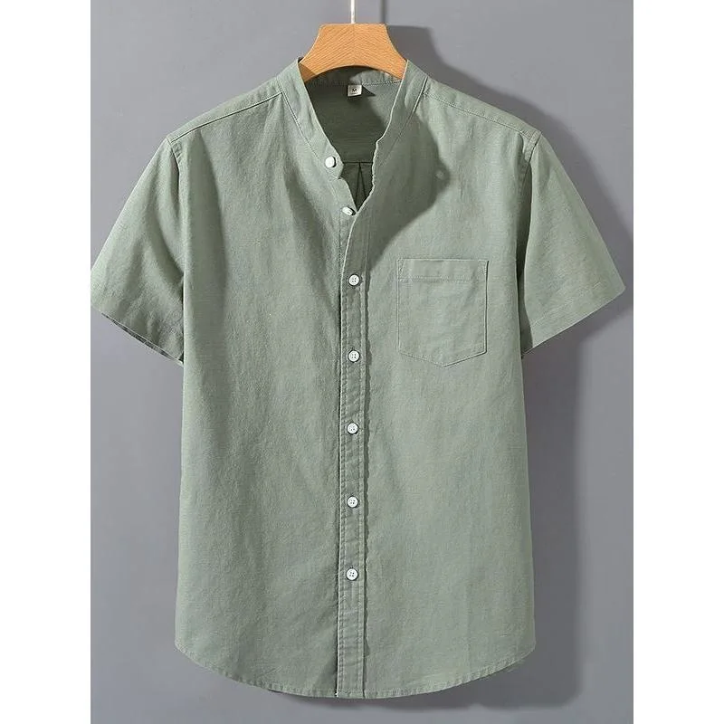 Linen Shirt Men's Casual Top 100% Linen Short Sleeve Shortened Size Resistant Pure Color Spring 2026 Fashion Trend
Linen Shirt Men's Casual Top 100% Linen Short Sleeve Shortened Size Resistant Pure Color Spring 2026 Fashion Trend