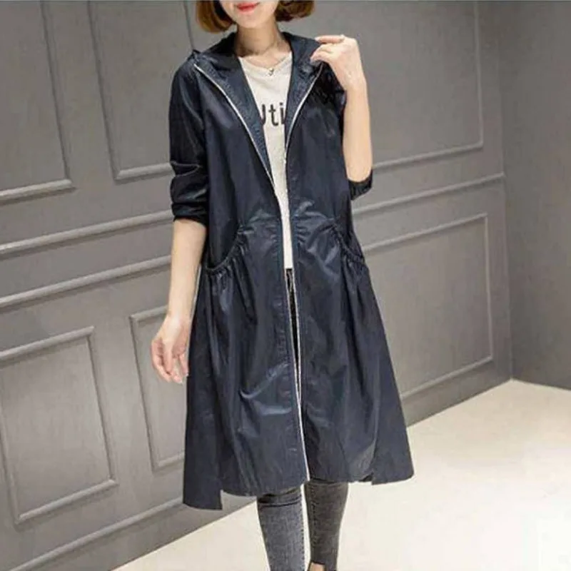 New Women Hooded Trench Coat Spring Autumn Long Windproof Parker Overcoat Fashion Female Casual Windbreaker Outerwear Zipper 4XL
New Women Hooded Trench Coat Spring Autumn Long Windproof Parker Overcoat Fashion Female Casual Windbreaker Outerwear Zipper 4XL