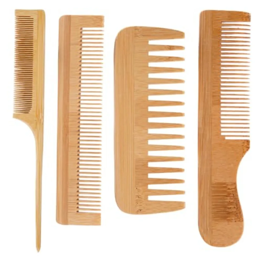 4 Pcs Wooden Comb, Bamboo Peine De Bambu Para El Cabello for Women Men, Bamboo Wide Tooth Hair Wood Combs, Effective Anti Stati
4 Pcs Wooden Comb, Bamboo Peine De Bambu Para El Cabello for Women Men, Bamboo Wide Tooth Hair Wood Combs, Effective Anti Stati