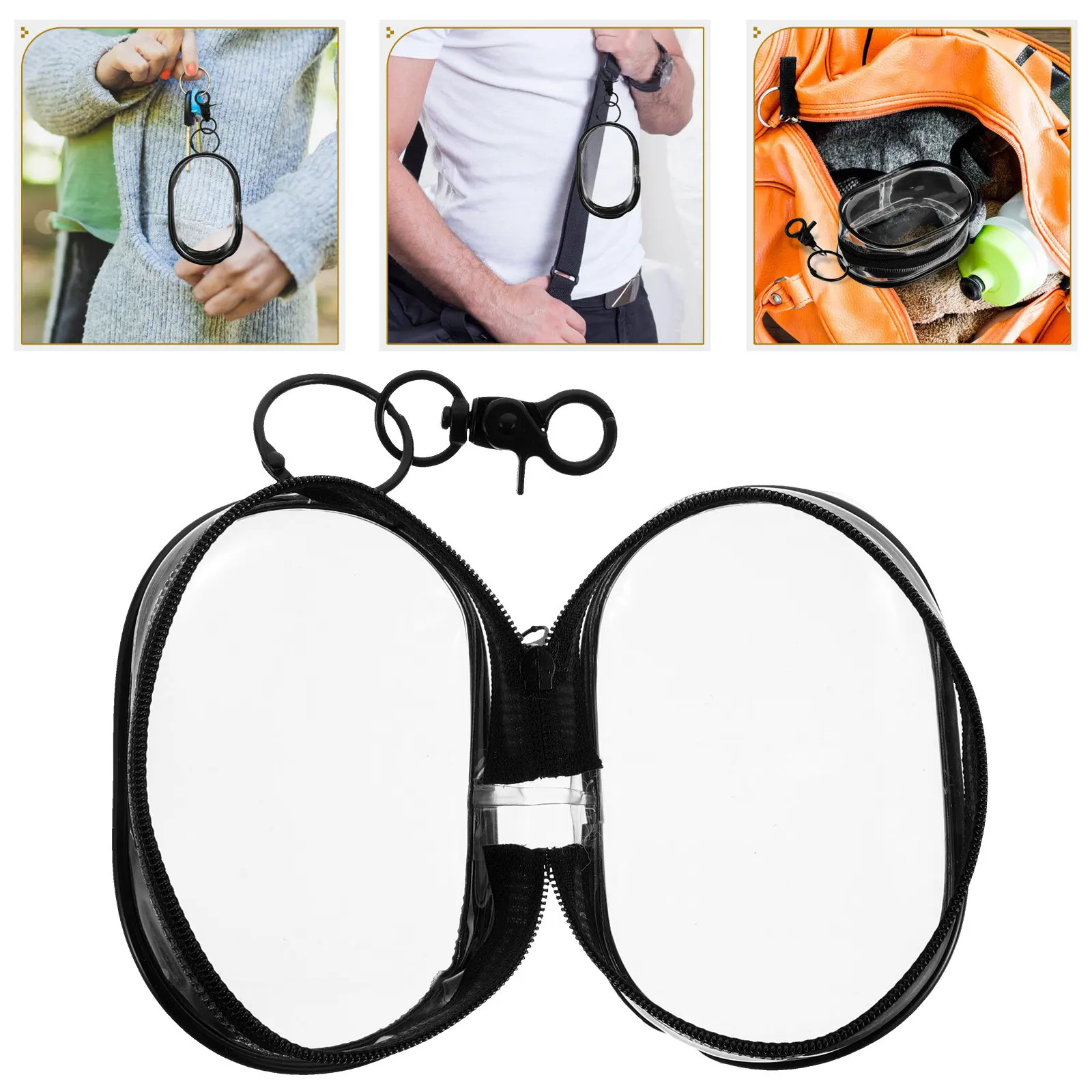 Прозрачная легкая портативная сумка-органайзер для ювелирных изделий, кабелей, аксессуаров, для путешествий, спортзала, фестивалей, стадионов, одобренная для использования на стадионе, мини-косметичка на молнии
Прозрачная легкая портативная сумка-органайзер для ювелирных изделий, кабелей, аксессуаров, для путешествий, спортзала, фестивалей, стадионов, одобренная для использования на стадионе, мини-косметичка на молнии