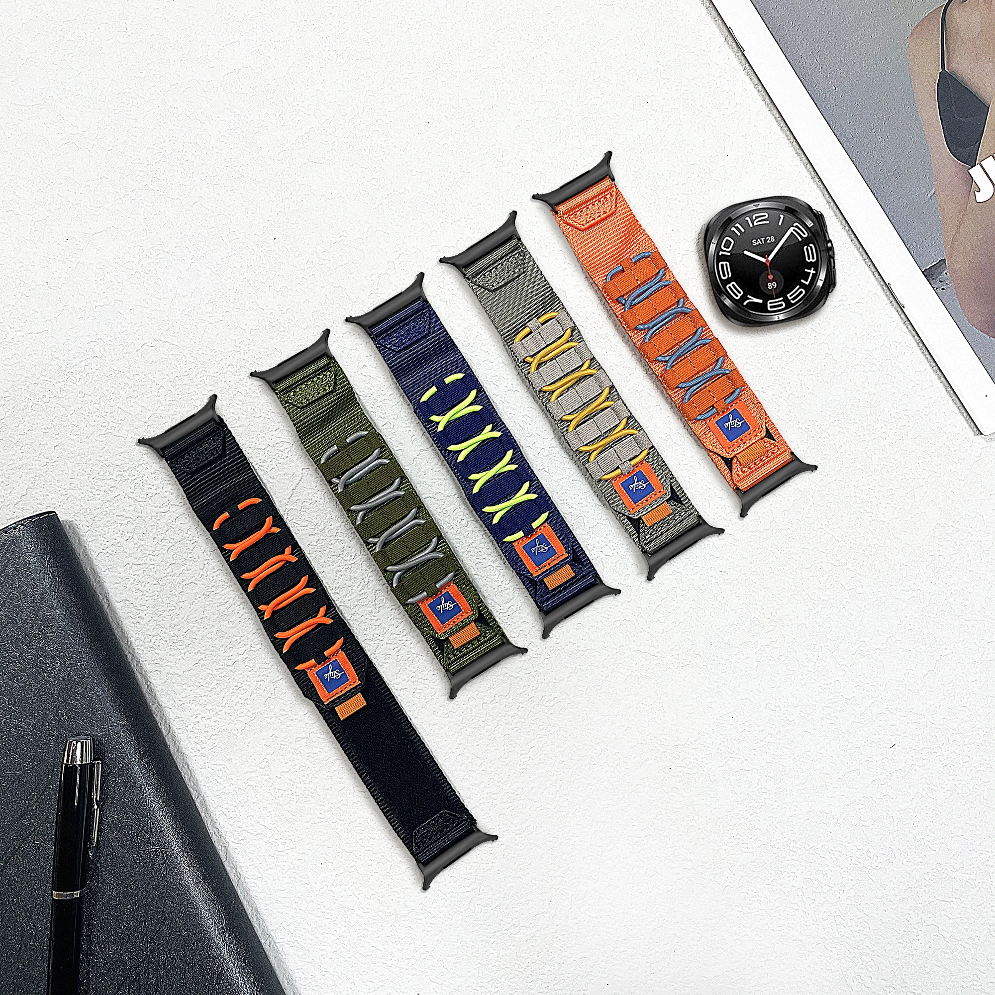 Nylon 5-Loop Strap watch band for Samsung Galaxy Watch 7 Ultra 47mm Mountaineering sports nylon strap
Nylon 5-Loop Strap watch band for Samsung Galaxy Watch 7 Ultra 47mm Mountaineering sports nylon strap