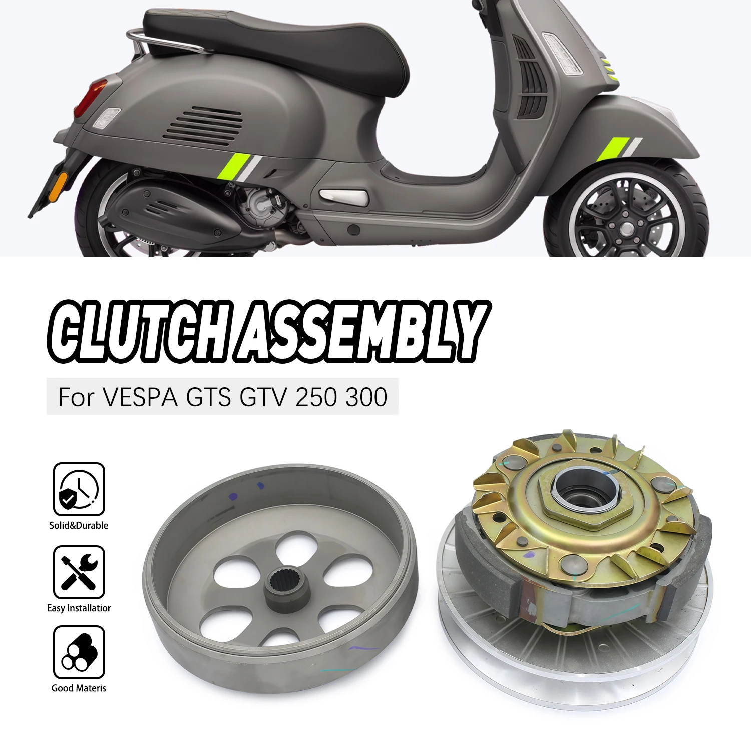 Motorcycle Clutch Pulley Parts CM316301 Rear Plate Assembly Scooter Drive Plate For Vespa GT GTS GTV 250 300 Super Sport
Motorcycle Clutch Pulley Parts CM316301 Rear Plate Assembly Scooter Drive Plate For Vespa GT GTS GTV 250 300 Super Sport