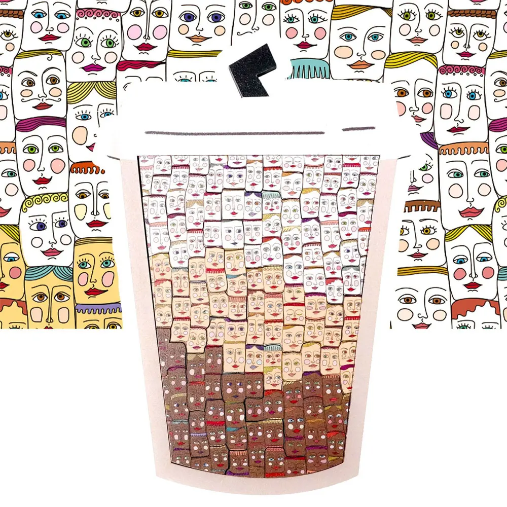 "Milk Tea Face Cup" Irregular Puzzle Advanced High-Difficulty Jigsaw Creative Brain Teaser & Fun Educational Game for Kids UG418
"Milk Tea Face Cup" Irregular Puzzle Advanced High-Difficulty Jigsaw Creative Brain Teaser & Fun Educational Game for Kids UG418