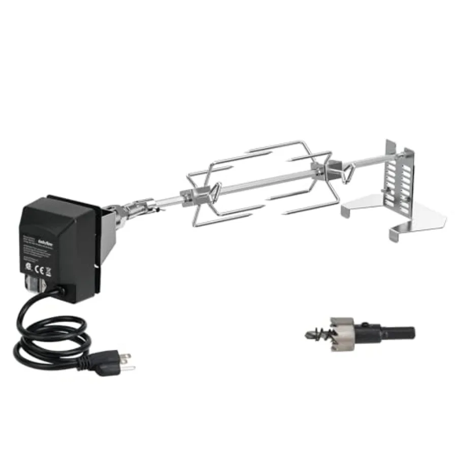 Outdoor cooking rotisserie kit for Traeger Pro 22/575/780 pellet grills: stainless steel black heavy-duty motor with balanced s
Outdoor cooking rotisserie kit for Traeger Pro 22/575/780 pellet grills: stainless steel black heavy-duty motor with balanced s