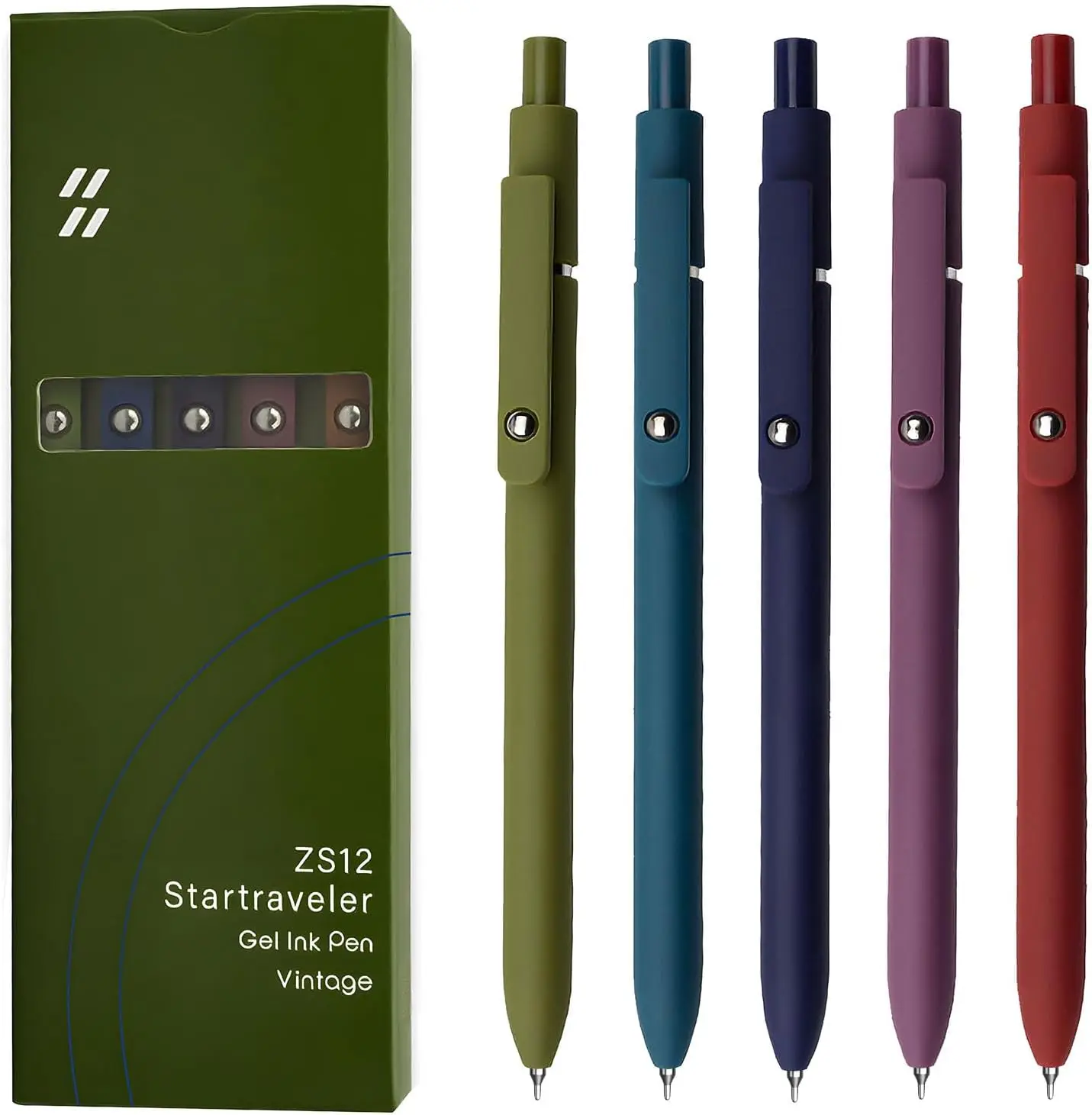 Retractable Gel Pens, 0.5mm Fine Point Black Ink, Smooth Writing with Soft Grip, 5 Pack for Journaling & Note Taking
Retractable Gel Pens, 0.5mm Fine Point Black Ink, Smooth Writing with Soft Grip, 5 Pack for Journaling & Note Taking