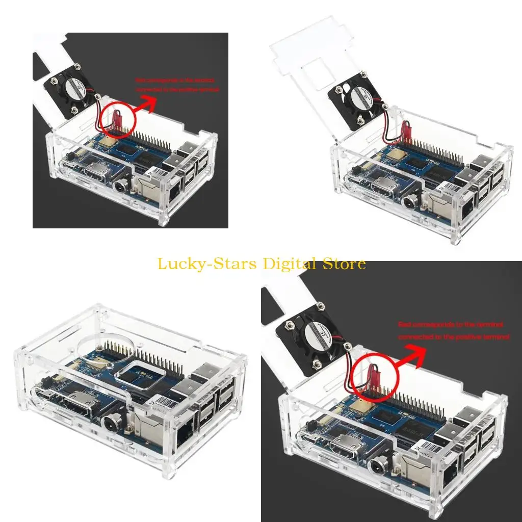 T3EE for Case for Banana with Cooling Fan Heat Dissipation Enclosure Clear Acrylic Motherboard Cover Radiator
T3EE for Case for Banana with Cooling Fan Heat Dissipation Enclosure Clear Acrylic Motherboard Cover Radiator