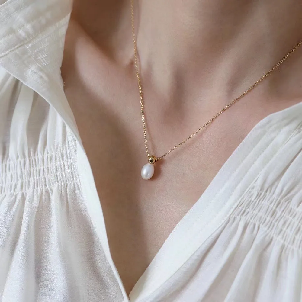 New Arrival Natural Freshwater Pearl 14K Gold Filled Simple Classic Design Ladies Necklace Jewelry Short Chains No Fade Women
New Arrival Natural Freshwater Pearl 14K Gold Filled Simple Classic Design Ladies Necklace Jewelry Short Chains No Fade Women