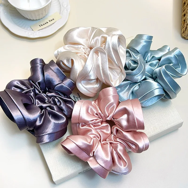 Korean Hair Accessories highend Solid Ccolor Satin Large Intestine Headband Flower Buds Curled Edges Temperament Woman Hair Rope
Korean Hair Accessories highend Solid Ccolor Satin Large Intestine Headband Flower Buds Curled Edges Temperament Woman Hair Rope