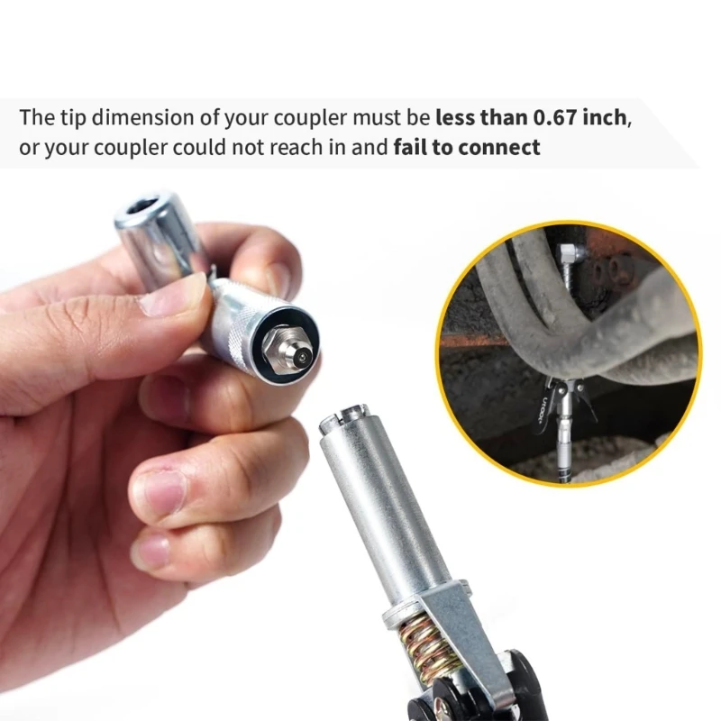 Grease Guns Needle Nozzle With Covers, 90 Degree Lubrication Tool Suitable for Hard to Reach Fittings Auto Repair Shops
Grease Guns Needle Nozzle With Covers, 90 Degree Lubrication Tool Suitable for Hard to Reach Fittings Auto Repair Shops
