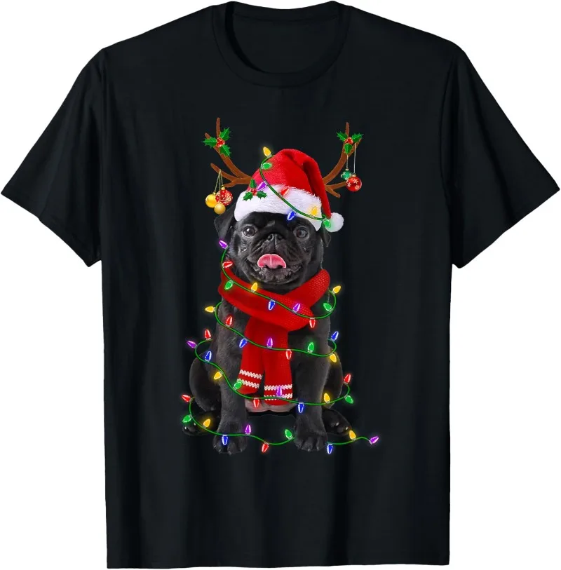 Black Pug Dog Tree Christmas Lights Xmas Pajama Men Women T-Shirt Funny Graphic T Shirts Dog Ugly Christmas T-shirt Streetwear
Black Pug Dog Tree Christmas Lights Xmas Pajama Men Women T-Shirt Funny Graphic T Shirts Dog Ugly Christmas T-shirt Streetwear