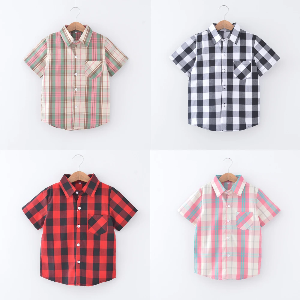 Summer Boys Short Sleeve Shirt Casual Plaid Cotton Blouse for Kids School Daily Clothes Red Thin Teens Children Tops 3-13 Years
Summer Boys Short Sleeve Shirt Casual Plaid Cotton Blouse for Kids School Daily Clothes Red Thin Teens Children Tops 3-13 Years