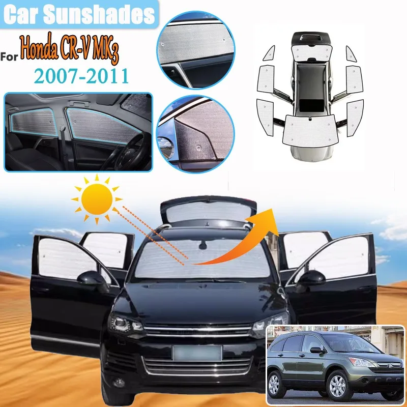 For Honda CR-V 2007-2011 CRV MK3 Car Sunshade Anti-UV Sun Visors Window Sunscreen Windshield Visors Mosquitos Auto Accessories
For Honda CR-V 2007-2011 CRV MK3 Car Sunshade Anti-UV Sun Visors Window Sunscreen Windshield Visors Mosquitos Auto Accessories