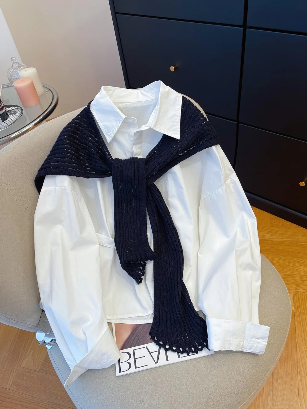 Ele Вязаный воротник с шиловым воротником Long Sve irt ex Весна Осень Простой универсальный повседневный свободный крой для женщин irt
Ele Вязаный воротник с шиловым воротником Long Sve irt ex Весна Осень Простой универсальный повседневный свободный крой для женщин irt