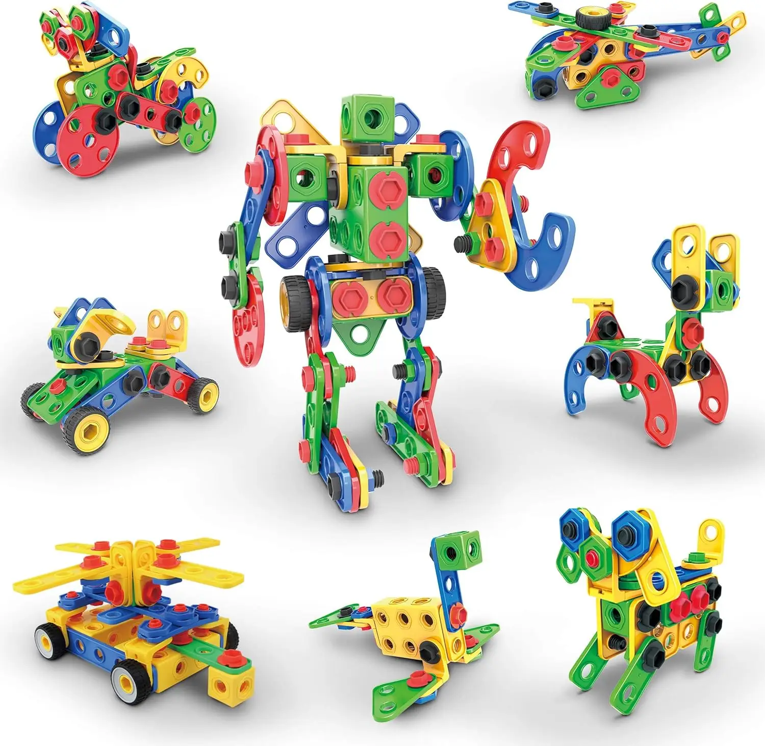 152pc STEM Construction Toy Building Set for Kids Ages 3+ Includes Power Drill, Ratchet, Idea Book, Storage Box Educational Engi
152pc STEM Construction Toy Building Set for Kids Ages 3+ Includes Power Drill, Ratchet, Idea Book, Storage Box Educational Engi