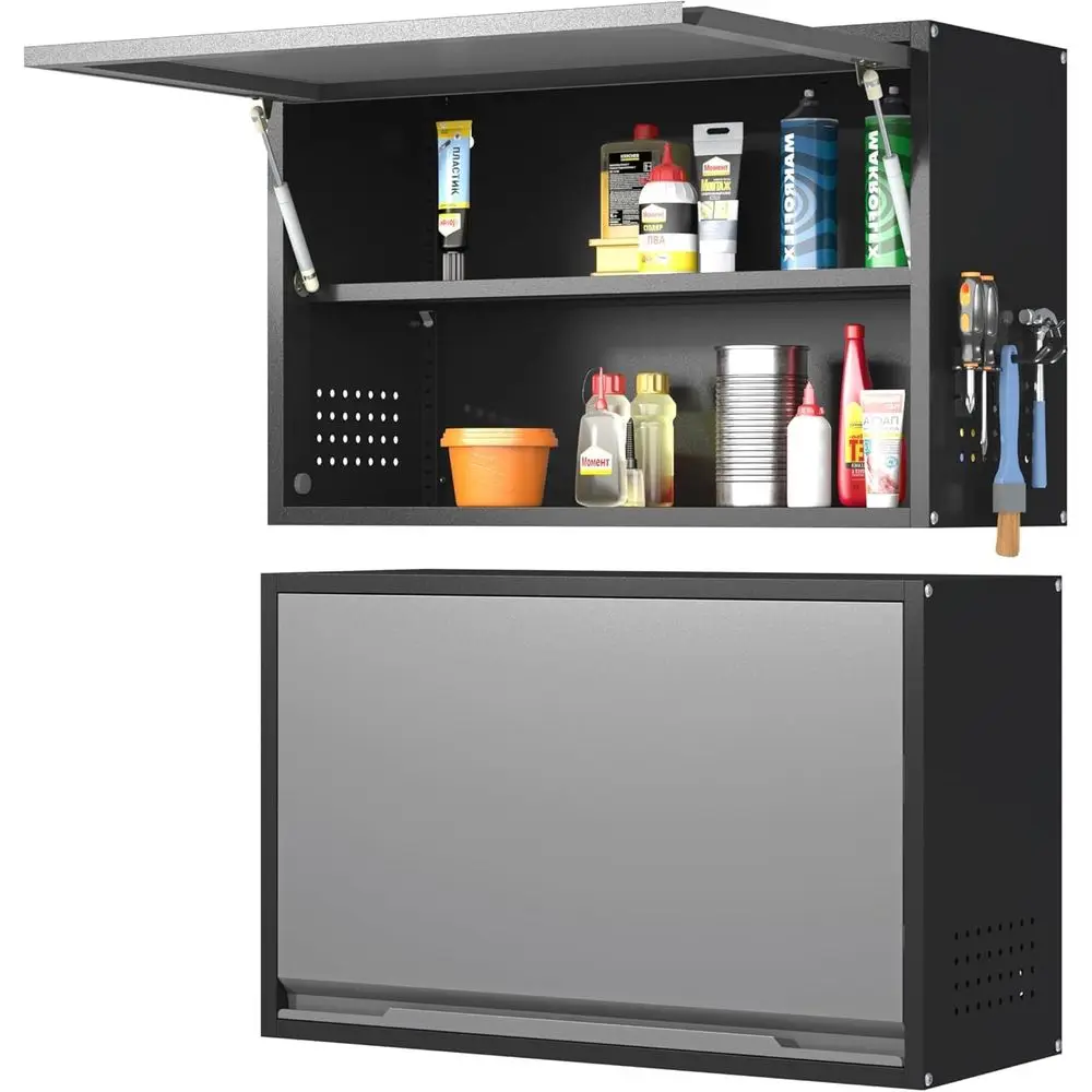 19.7"H Metal Garage Wall Cabinet, Floating Wall Mounted Cabinet with Up-Flip Door Shelves for Warehouse Workshop RV
19.7"H Metal Garage Wall Cabinet, Floating Wall Mounted Cabinet with Up-Flip Door Shelves for Warehouse Workshop RV