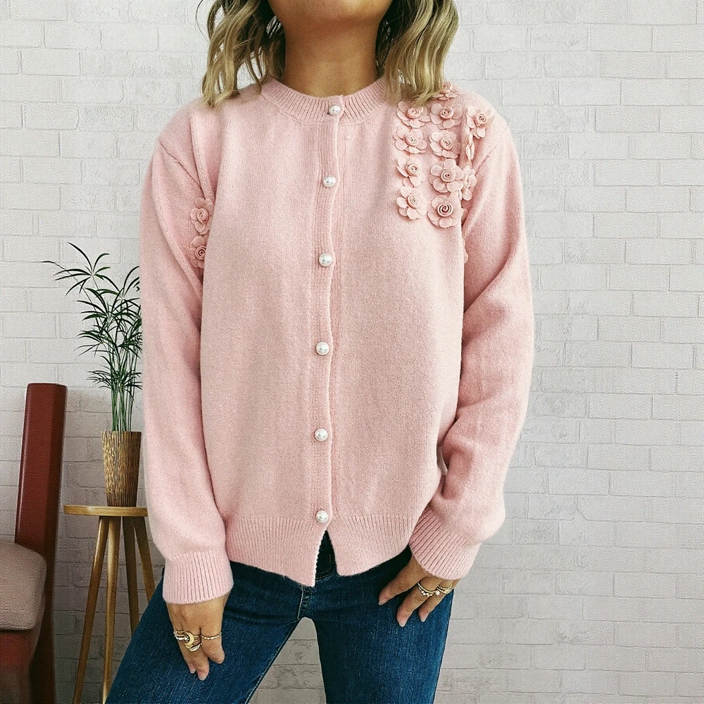 Long Sleeve Round Neck Cardigan Autumn Winter Loose Fit Button Decorated Commute Style Women's Open-Shirt Fashion Clothing
Long Sleeve Round Neck Cardigan Autumn Winter Loose Fit Button Decorated Commute Style Women's Open-Shirt Fashion Clothing