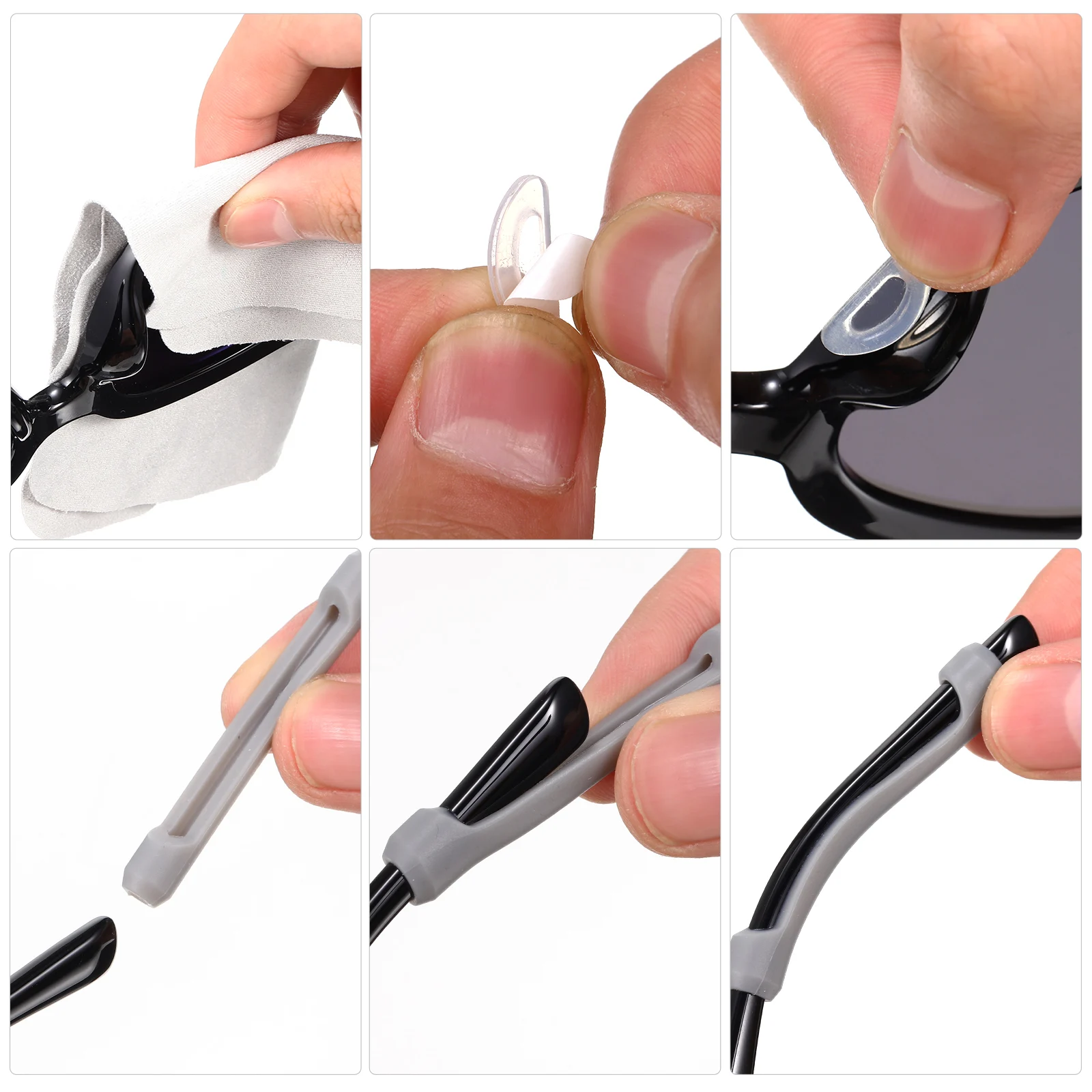 Glasses Nose Pads Soft Silicone Adhesive Cushions for Eyewear Frames D Shaped Non Slip Transparent Black Gray Brown Leg
Glasses Nose Pads Soft Silicone Adhesive Cushions for Eyewear Frames D Shaped Non Slip Transparent Black Gray Brown Leg