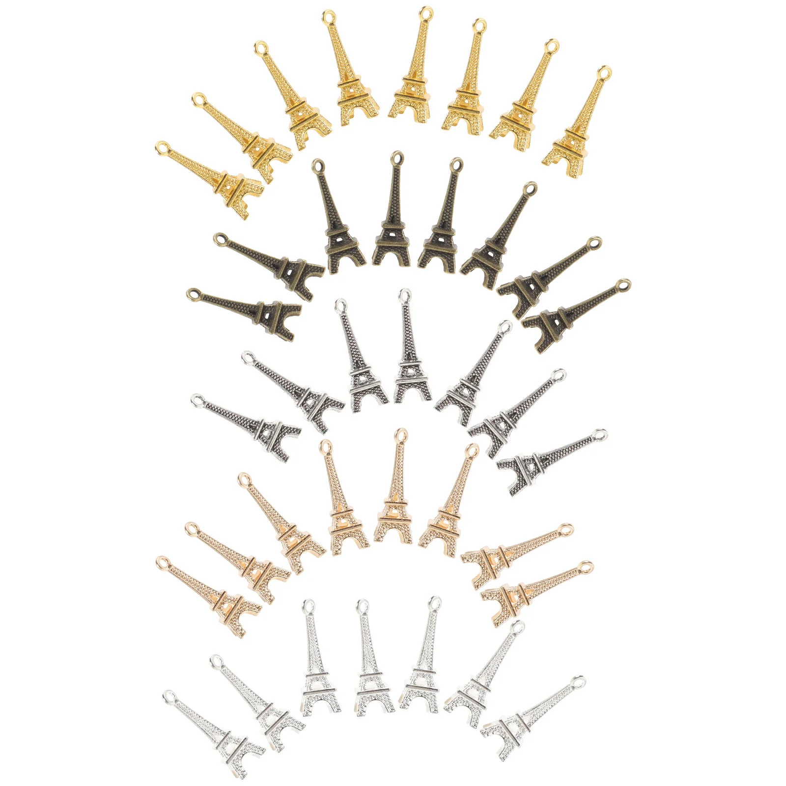 60 Pcs Random Color Pendant Keyring Tower Mini Scratch-free Alloy Eiffel Hanging for Keychain
60 Pcs Random Color Pendant Keyring Tower Mini Scratch-free Alloy Eiffel Hanging for Keychain