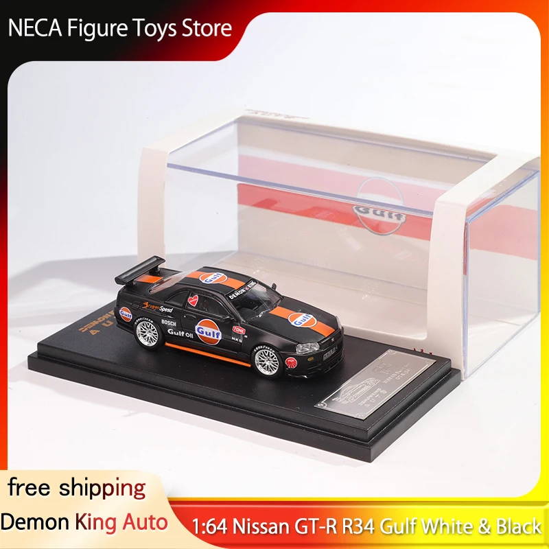 Pre-sale Demon King Auto 1:64 Nissan GT-R R34 Gulf White Black Alloy Model Diecast Limited Edition JDM Collectible for Car Fans
Pre-sale Demon King Auto 1:64 Nissan GT-R R34 Gulf White Black Alloy Model Diecast Limited Edition JDM Collectible for Car Fans