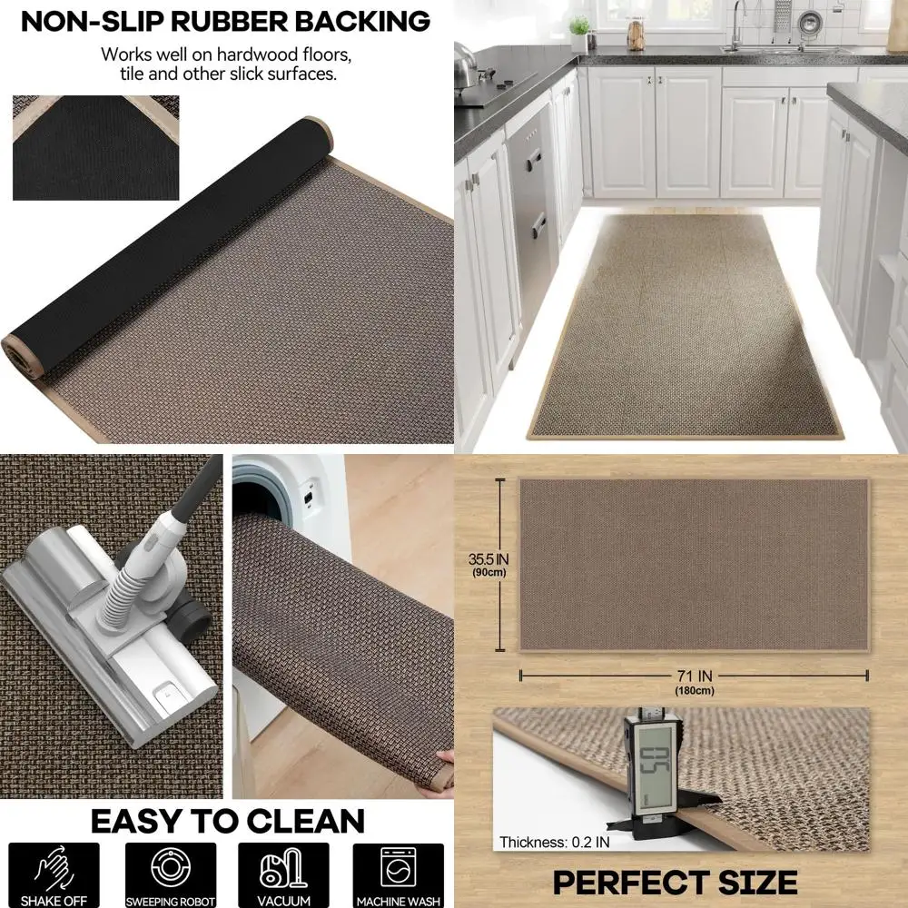 Коричневый моющийся нескользящий резиновый кухонный коврик, впитывающий напольный коврик 71 x 35,5 для раковины, двери, стирки, прихожей, прихожей
Коричневый моющийся нескользящий резиновый кухонный коврик, впитывающий напольный коврик 71 x 35,5 для раковины, двери, стирки, прихожей, прихожей